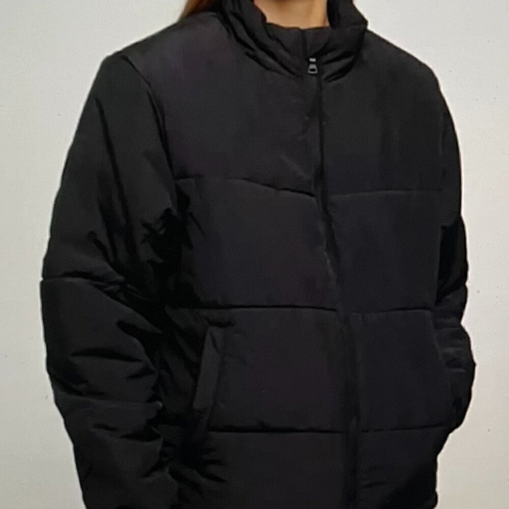 Onia Lightweight Puffer Womens Jacket Sz L Black Zip Up